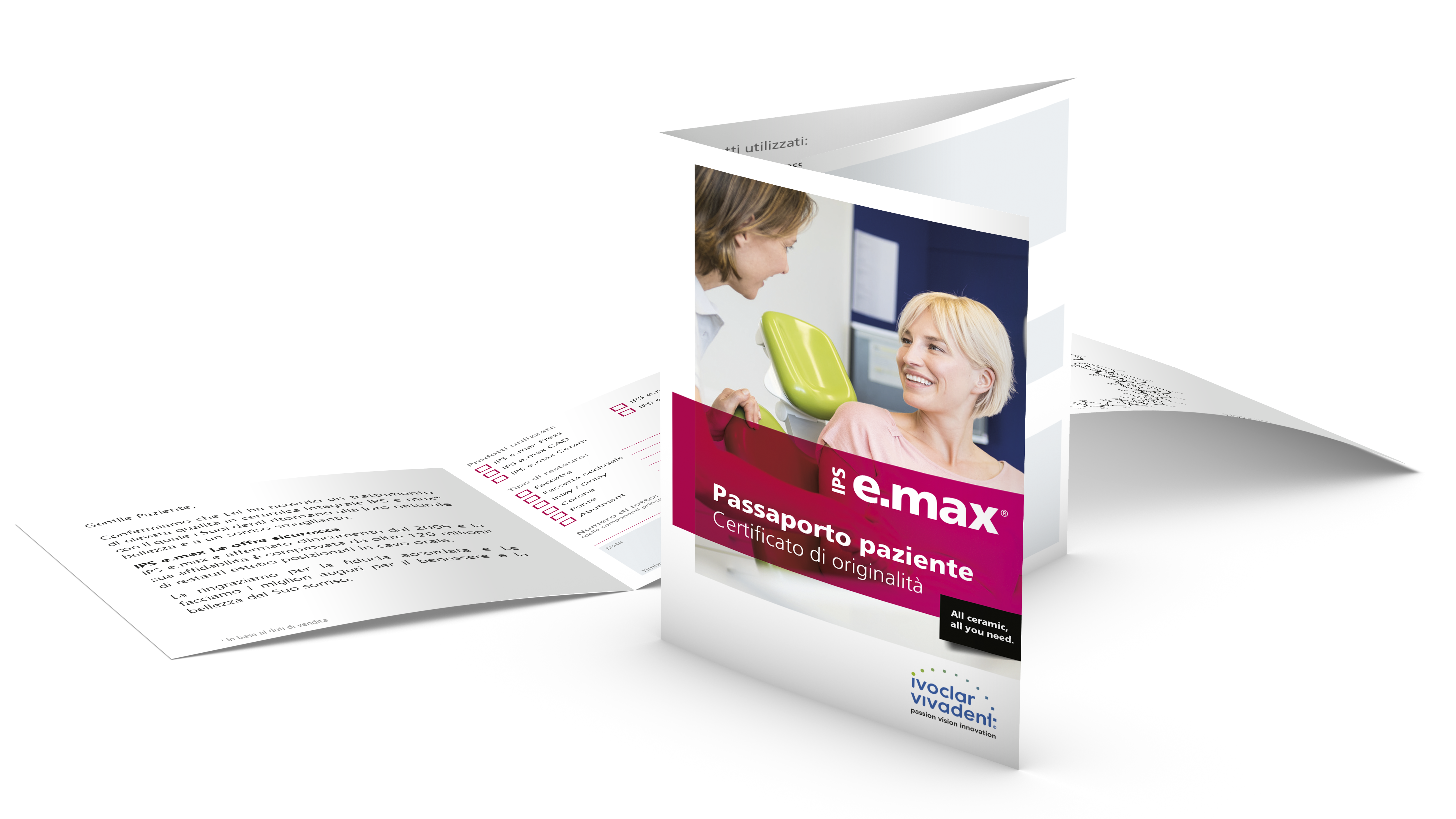 IPS e.max Passaporto paziente certificato di originalità