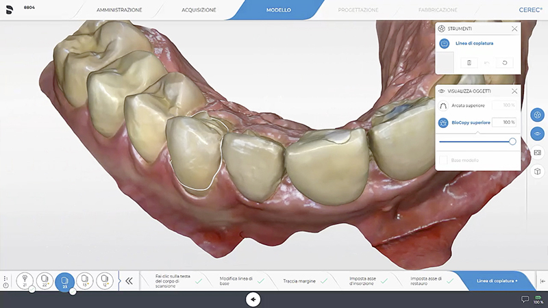Disegno della "Linea di copia"