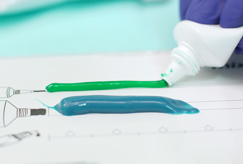 siliconi in fase di lavorazione