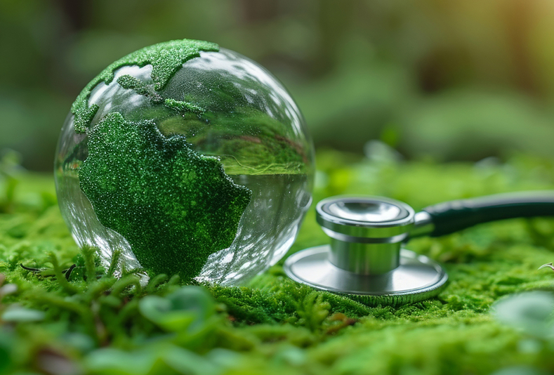 Terra fatta di acqua su terreno erboso