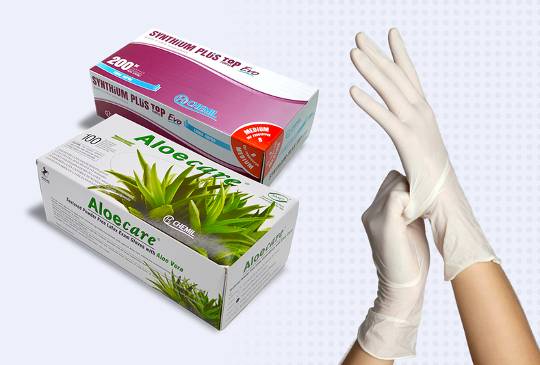 Guanti da esaminazione per il settore dentale