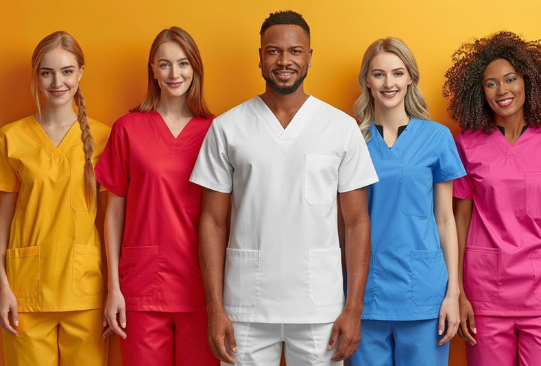 Medici con camici colorati