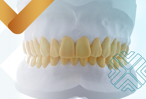 locandina Tecnodental - primo piano di una dentatura