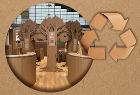 Stand INFODENT® in cartone riciclato e riciclabile