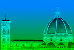 Duomo di Firenze con i colori del''associazione SIPRO