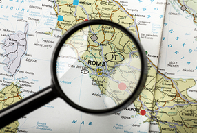 Mappa Lazio con Lente