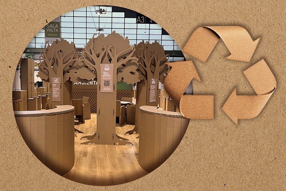 Stand INFODENT® in cartone riciclato e riciclabile