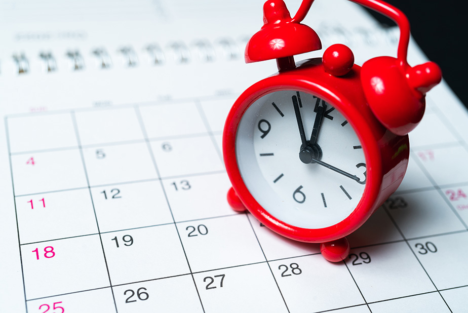 calendario con sveglia