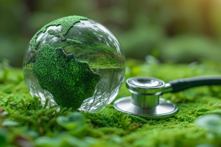 Terra fatta di acqua su terreno erboso